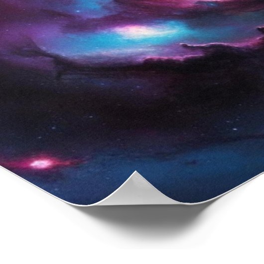 Mesmerizing Spiral Galaxy: Cosmic Vortex Poster (Ecke)