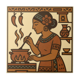 Mesoamerican Aztec Art Wohngestaltung Keramik Tile Fliese