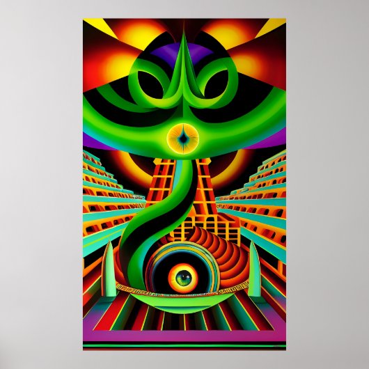 mesoamerikanischer Schlangengott Poster (Vorne)
