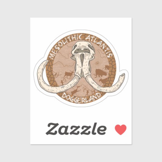 Mesolithic Atlantis Doggerland Mammoth Tusks Aufkleber (Blatt)