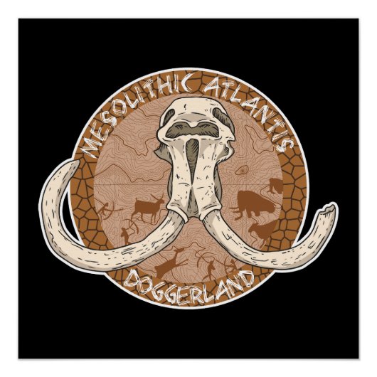 Mesolithic Atlantis Doggerland Mammoth Tusks Poster (Vorderseite)