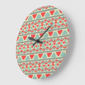 Mesopotamian Stamm: Nahtloses ethnisches Design. Große Wanduhr (Winkel)