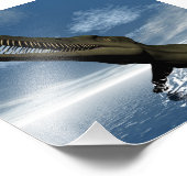 Mesosaurus dinosaur - 3D rendern Fotodruck (Ecke)