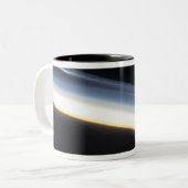 Mesosphärische Wolken Zweifarbige Tasse (Vorderseite Links)