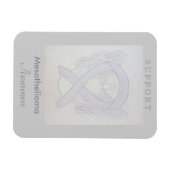 Mesothelioma Awareness Ribbon Angel Custom Magnet (Horizontal)