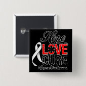 Mesothelioma Hope Liebe Cure Button (Vorne & Hinten)