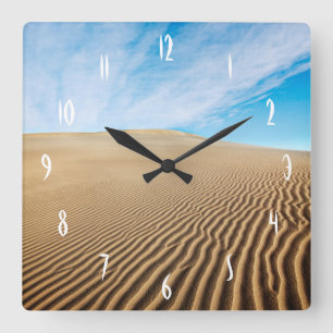 Mesquite Flats Sand Dunes Quadratische Wanduhr