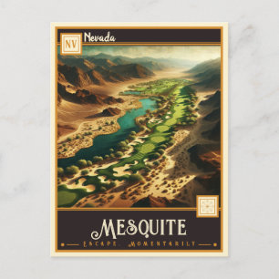 Mesquite, Nevada Vintage Postkarte
