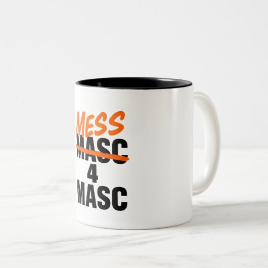 Mess 4 Masc Zweifarbige Tasse (VorderseiteRechts)