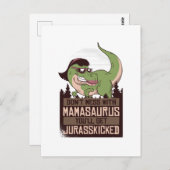 Mess dich nicht mit Mamasaurus, du wirst JURASSKIC Postkarte (Vorne/Hinten)