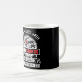 Mess dich nicht mit Mimi Saurus Dinosaur Familienm Kaffeetasse (VorderseiteRechts)