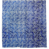 Mess kleiner Quadrate, blau mit weiß Duschvorhang (Vorderseite)