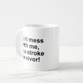 Mess mich nicht an, ich bin ein Schlagzeugüberlebe Kaffeetasse (Vorderseite Links)