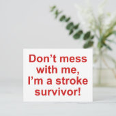 Mess mich nicht an, ich bin ein Schlagzeugüberlebe Postkarte (Stehend Vorderseite)