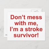 Mess mich nicht an, ich bin ein Schlagzeugüberlebe Postkarte (Vorne/Hinten)