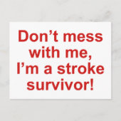 Mess mich nicht an, ich bin ein Schlagzeugüberlebe Postkarte (Vorderseite)