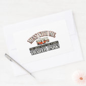 Mess mit mir, du durcheinander mit dem ganzen Trai Rechteckiger Aufkleber (Umschlag)