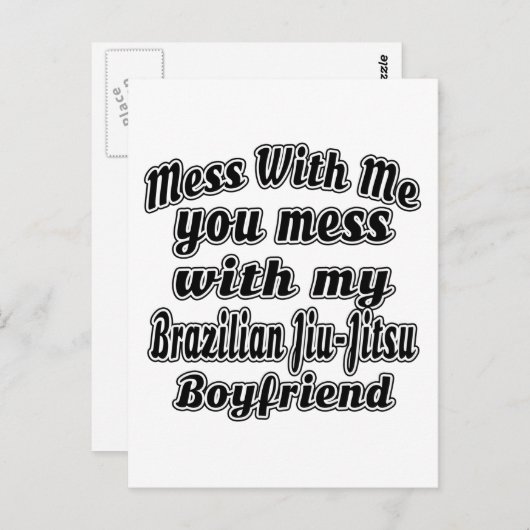 Mess mit mir, du hast dich mit meinem brasilianisc postkarte (Vorne/Hinten)