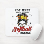 Mess stress immer betressen Softball Mama Mousepad (Mit Mouse)