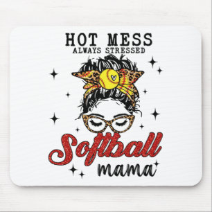 Mess stress immer betressen Softball Mama Mousepad