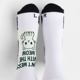 Mess With the Meow – Sweet but Psycho Cat Socken