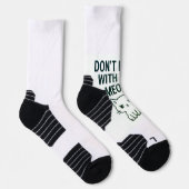 Mess With the Meow – Sweet but Psycho Cat Socken (Rechts)