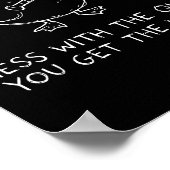 Mess With The Quack You Get The Whack Funny Duck M Poster (Ecke)