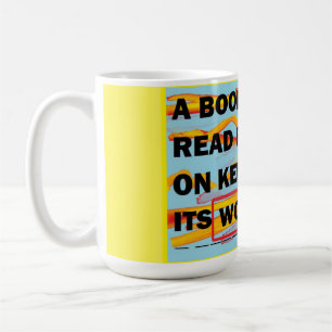 Message Art Design für diejenigen, die Bücher möge Kaffeetasse