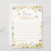 Message for the Little Honey Time Capsule Einladung (Vorderseite)