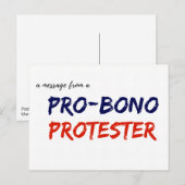Message from a Pro-Bono Protester Postkarte (Vorne/Hinten)