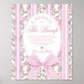 Message from the bump Love Shack Baby shower Poster (Vorne)