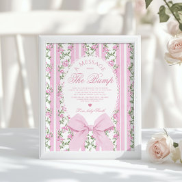 Message from the bump Love Shack Baby shower Poster