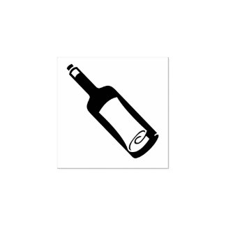 "Message in a Bottle" Gummi-Briefmarke Gummistempel