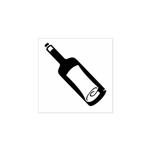 "Message in a Bottle" Gummi-Briefmarke Gummistempel (Prägung)