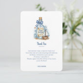 Message In Bottle Sailboat Birthday Dankeskarte (Stehend Vorderseite)