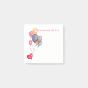 Message mit Liebe Post-it Klebezettel