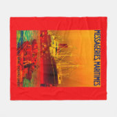 Messageries Maritimes Vintages PosterEurope Fleecedecke (Vorderseite (Horizontal))