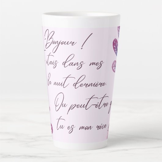 Messages d’amour mignons  milchtasse (Vorderseite)