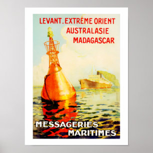 Messagries Maritimes ~ Boje Poster