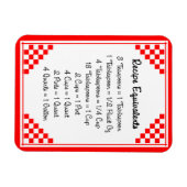 Messäquivalent Red Karos Kitchen Helper Magnet (Horizontal)