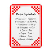 Messäquivalent Red Karos Kitchen Helper Magnet (Vertikal)