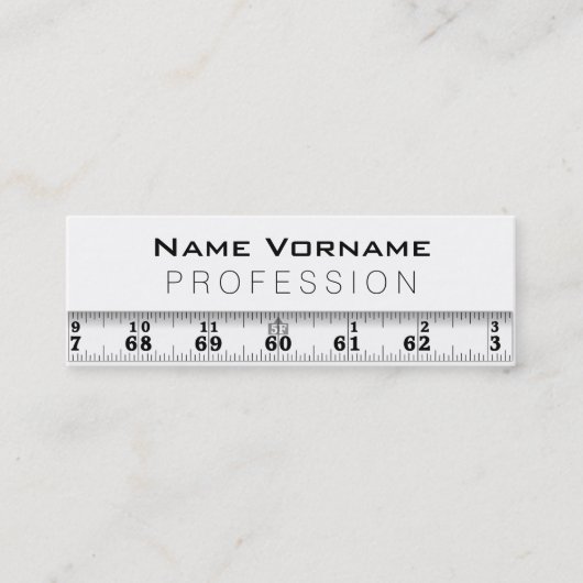 Messband Mini Visitenkarte (Vorderseite)