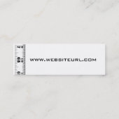 Messband Mini Visitenkarte (Rückseite)