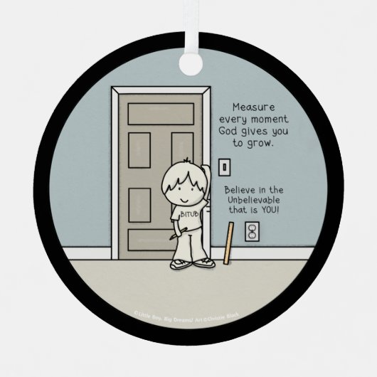 Messbare Momente Ornament Aus Metall (Vorderseite)