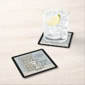 Messbare Momente Rechteckiger Pappuntersetzer (Vor Ort)