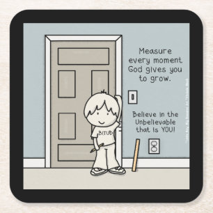 Messbare Momente Rechteckiger Pappuntersetzer