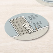 Messbare Momente Runder Pappuntersetzer (Angewinkelt)