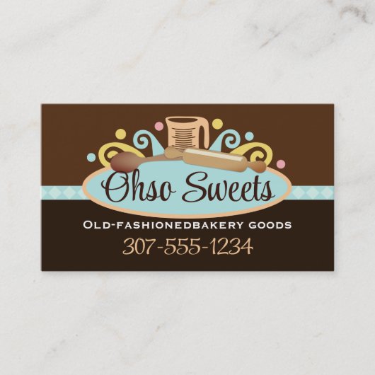 Messbecher Button Backen Visitenkarten ... Visitenkarte (Vorderseite)