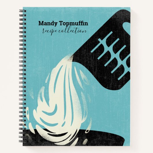 Messbecher, die personalisiertes Rezept in Spritze Notizblock (Vorderseite)