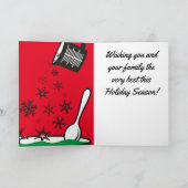 Messbecher gießen Schneeflocken Weihnachtsgebäck Feiertagskarte (Innenseite)